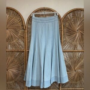 Tuckernuck Brynn Light Wash Denim Skirt